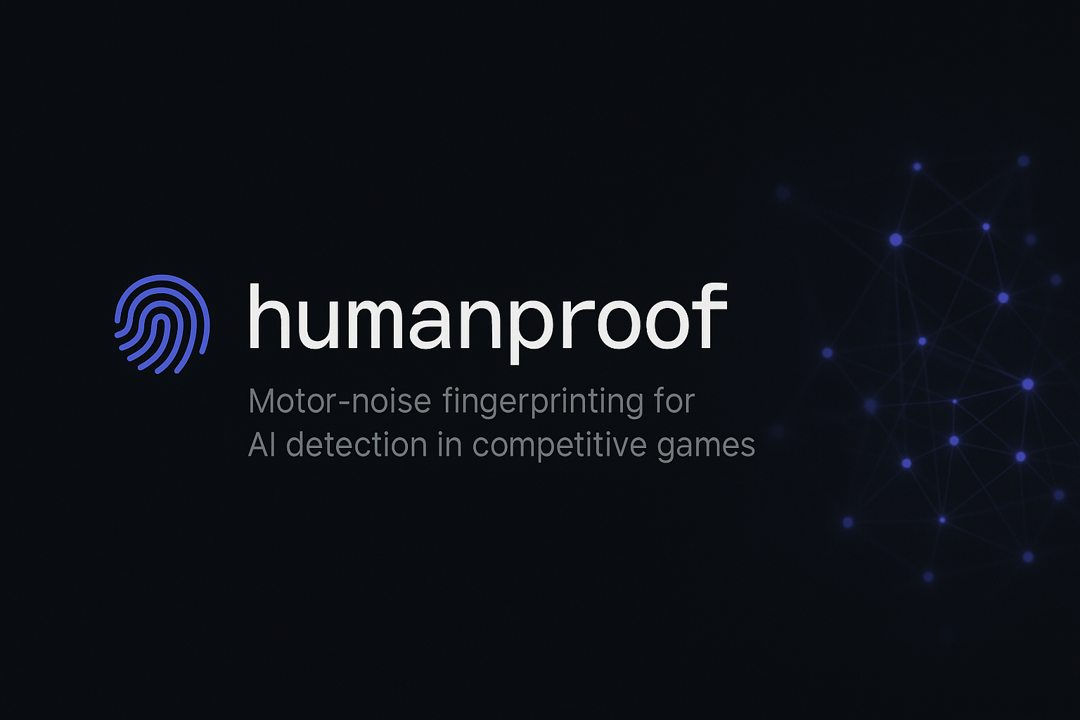 humanproof — motor-noise fingerprinting for bot detection