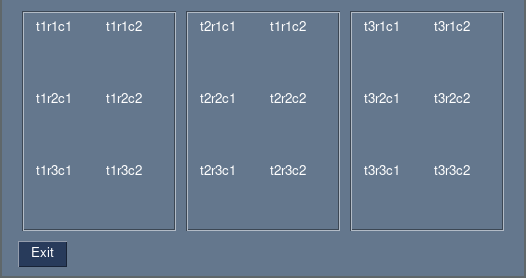 3 tables layout