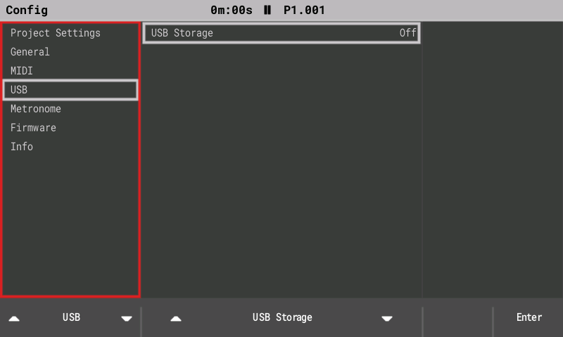 Config, USB Storage