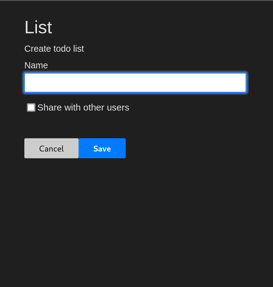 Create list