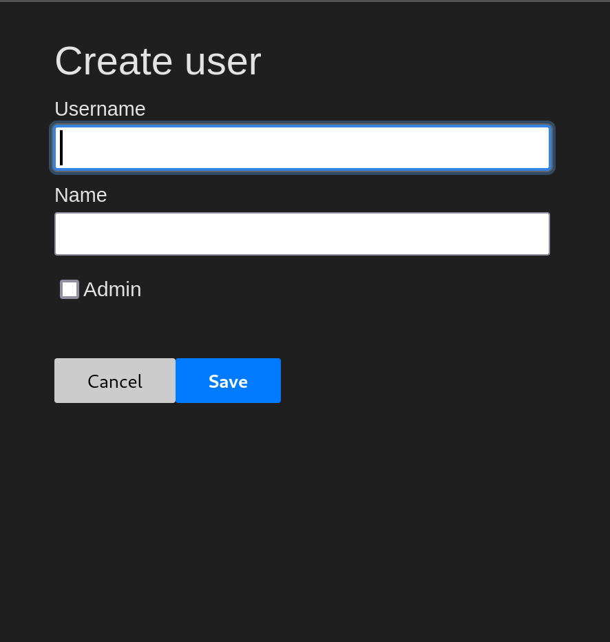 Create user