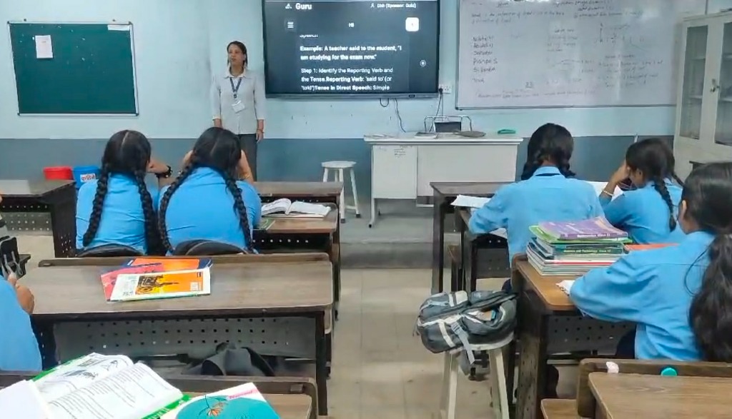 Guru used in a Nepali classroom