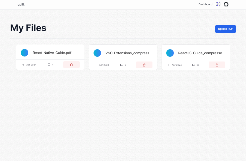 Upload PDF files