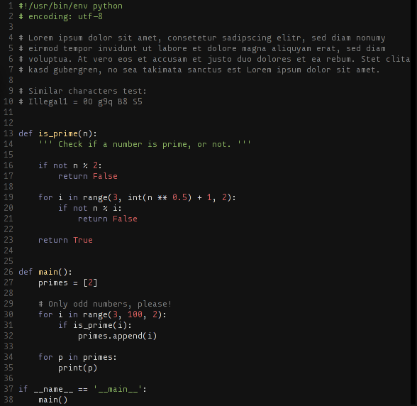 screenshot vim