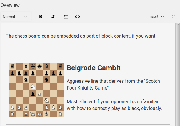 Chess input component for Sanity