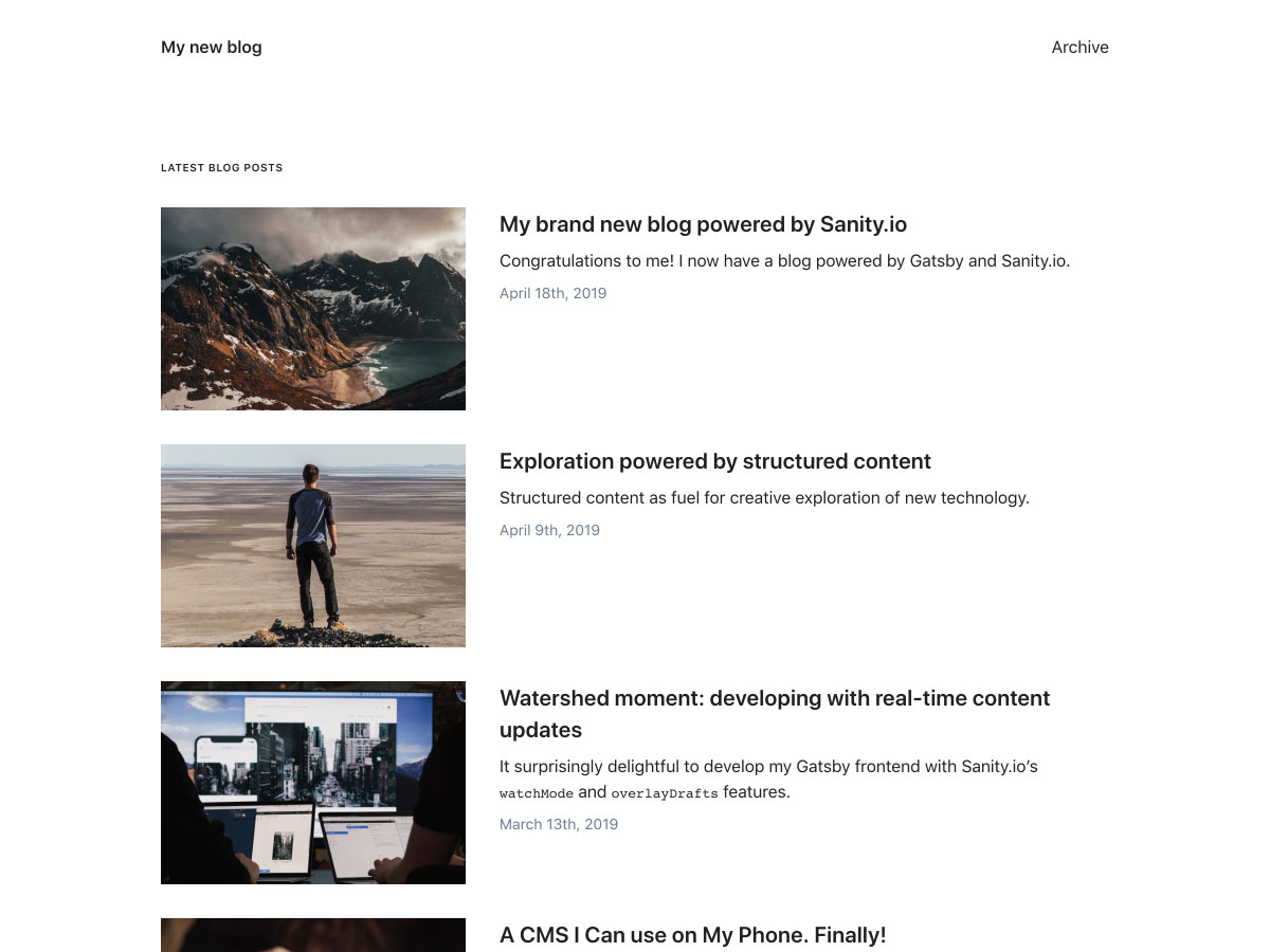 Create Blog With Gatsby Sanity Io