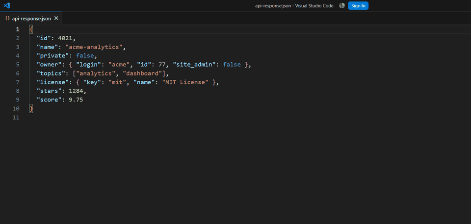 Paste JSON as Types demo