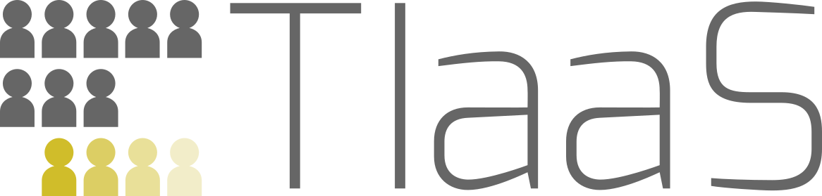 Tiaas logo, galaxy three bars logo with human icons instead of bars, one bar is yellow and faster looking