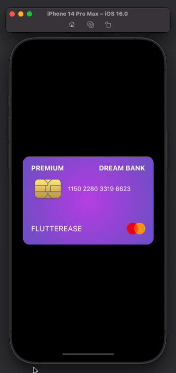 Bank card animation