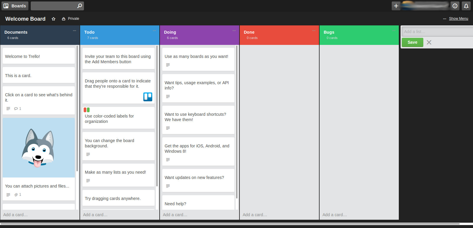 trello kanban example