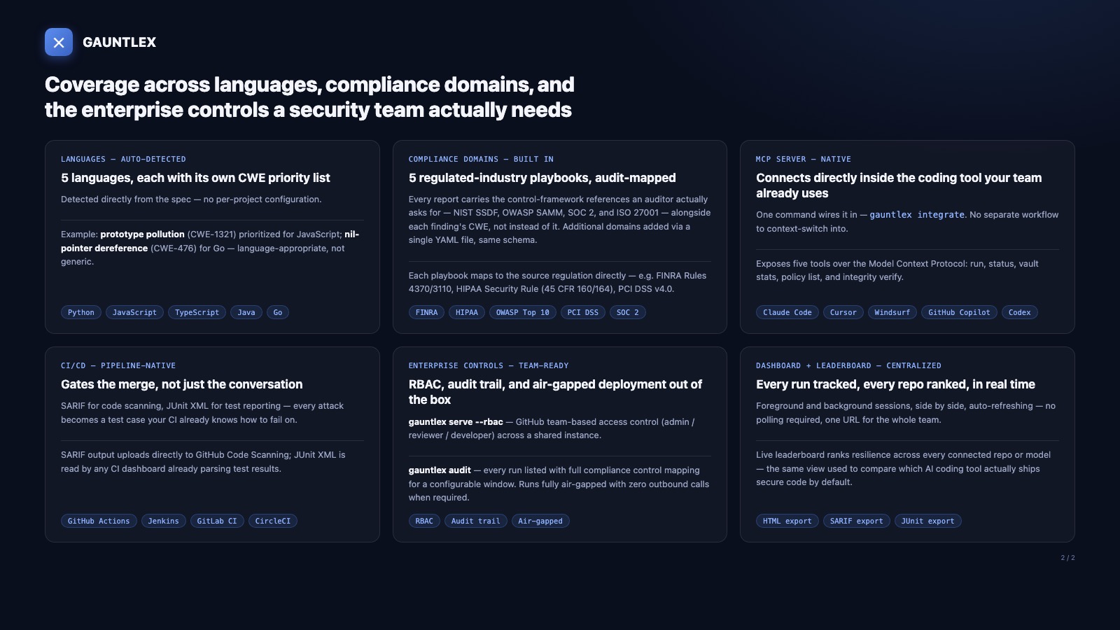 GAUNTLEX overview — slide 2