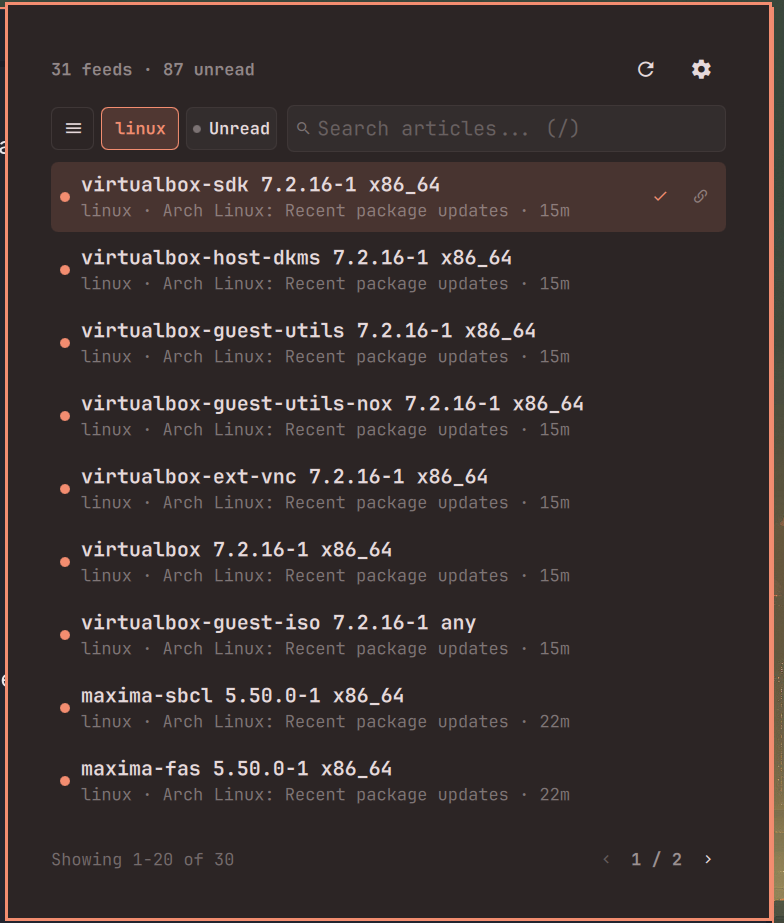 RSS-Reeder preview