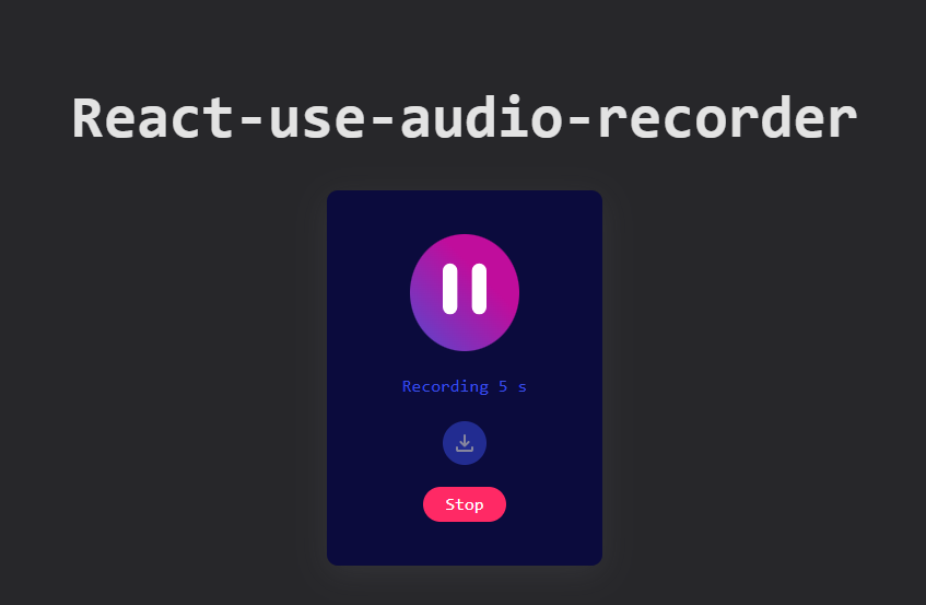 React-use-audio-recorder repo logo