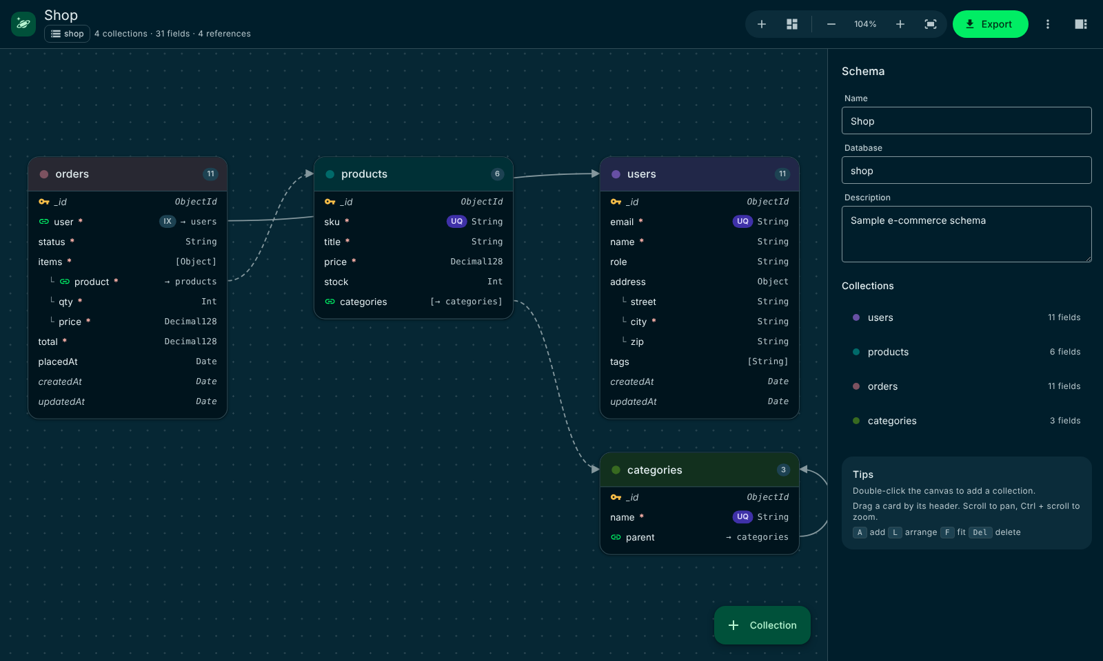 Schema designer