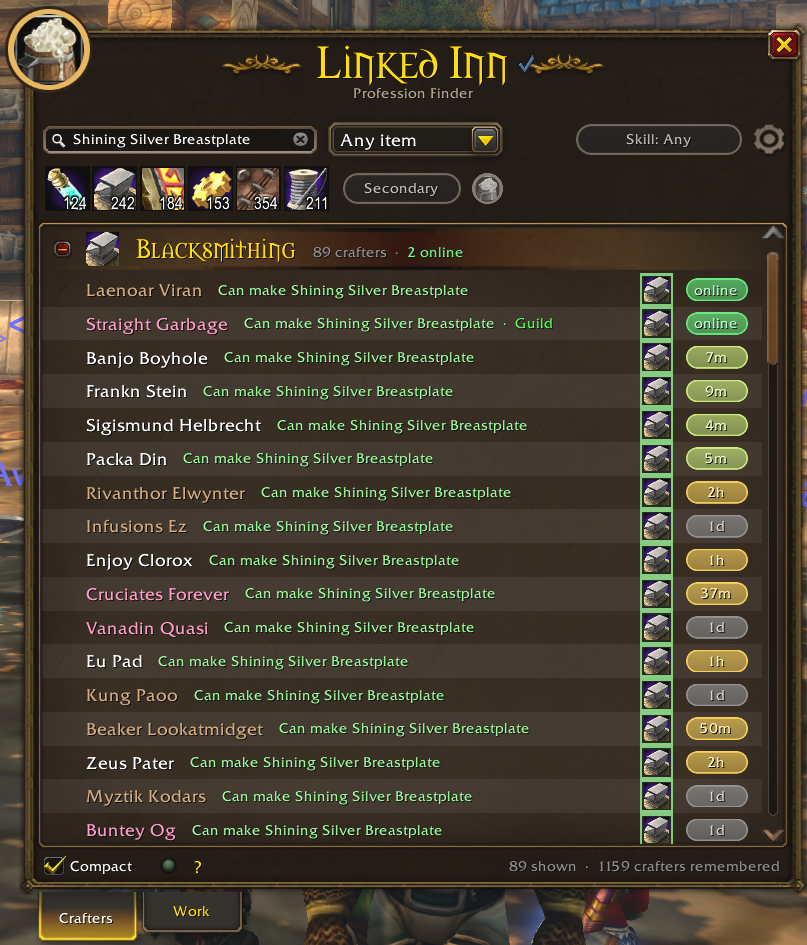 Searching for an item
