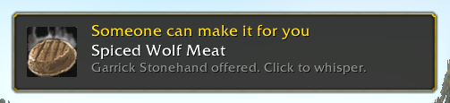 Pop-up when someone offers