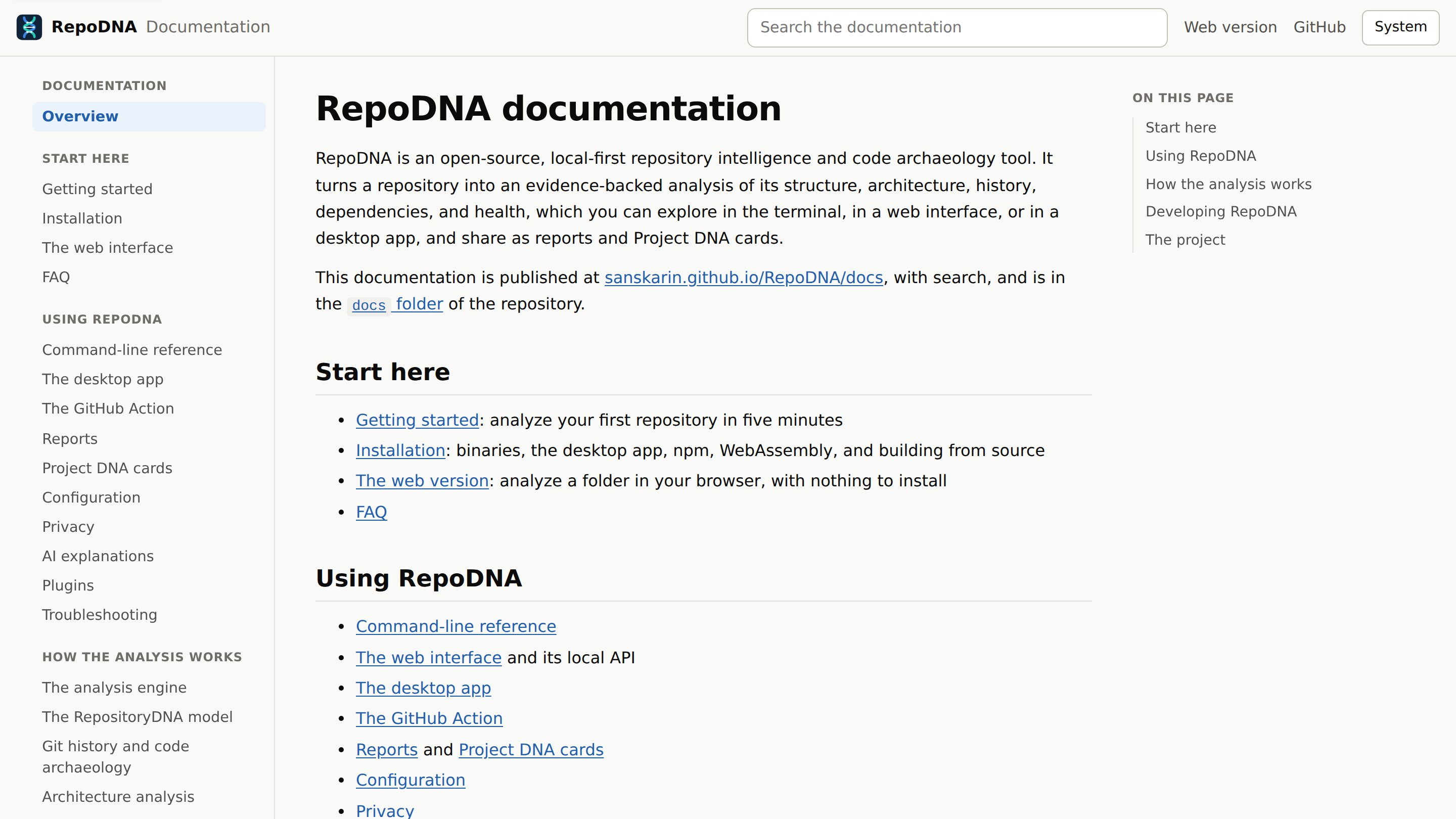 The documentation site of RepoDNA 1.4.0