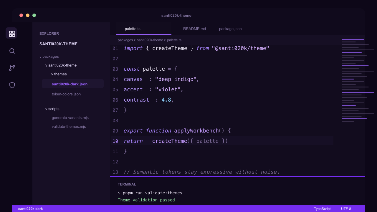 santi020k dark theme preview