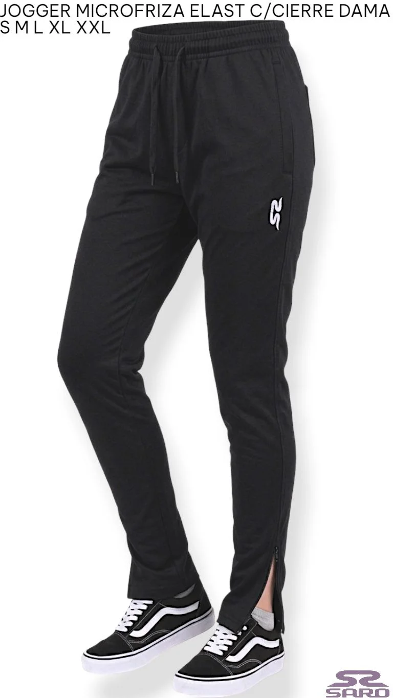 JOGGER MICROFRIZA ELAST. C/CIERRE DAMA  - imagen 1