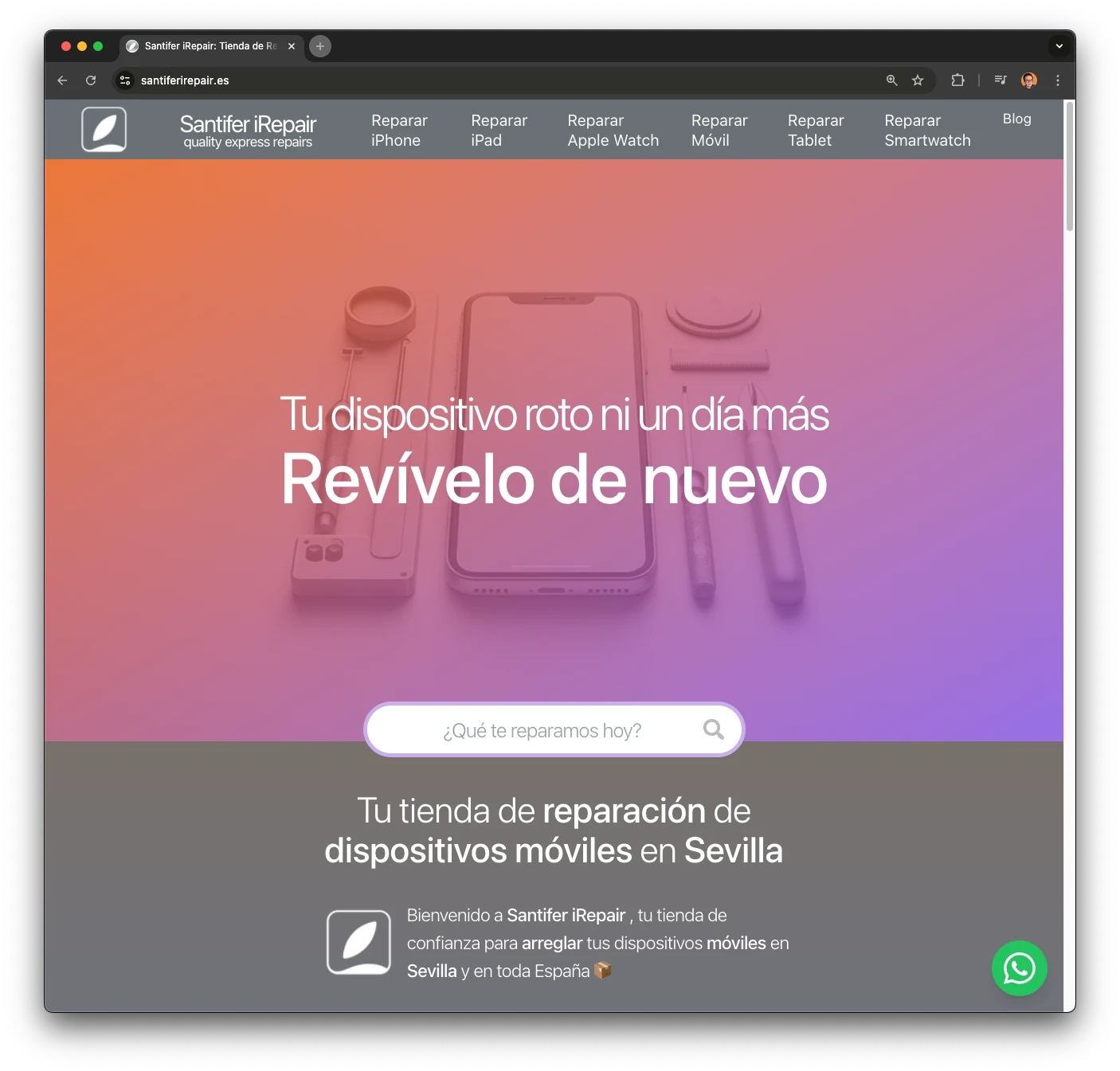Santifer iRepair Homepage