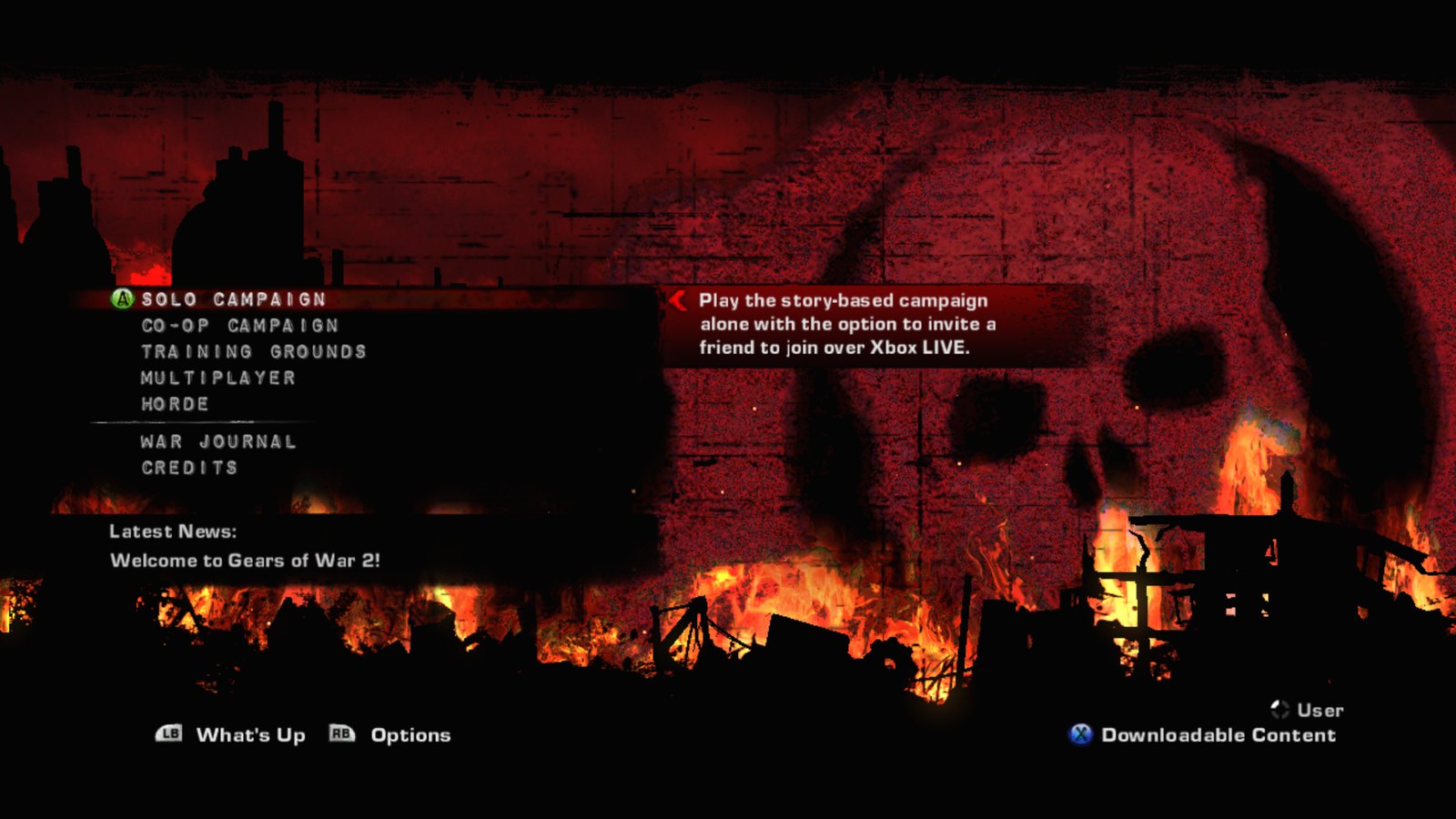 Main menu