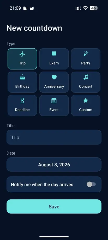 CountAway screenshot 2