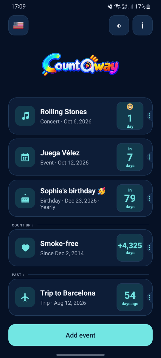 CountAway screenshot 1