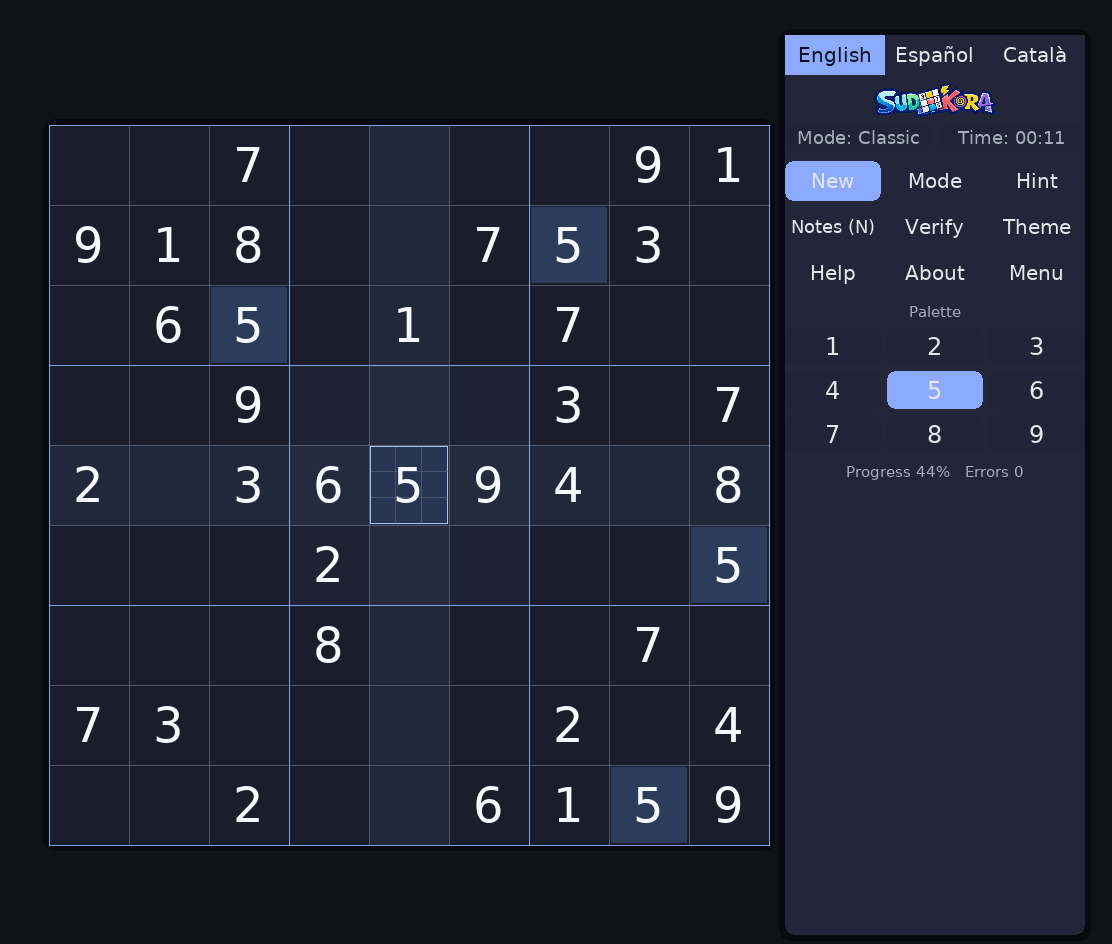 Sudokura screenshot