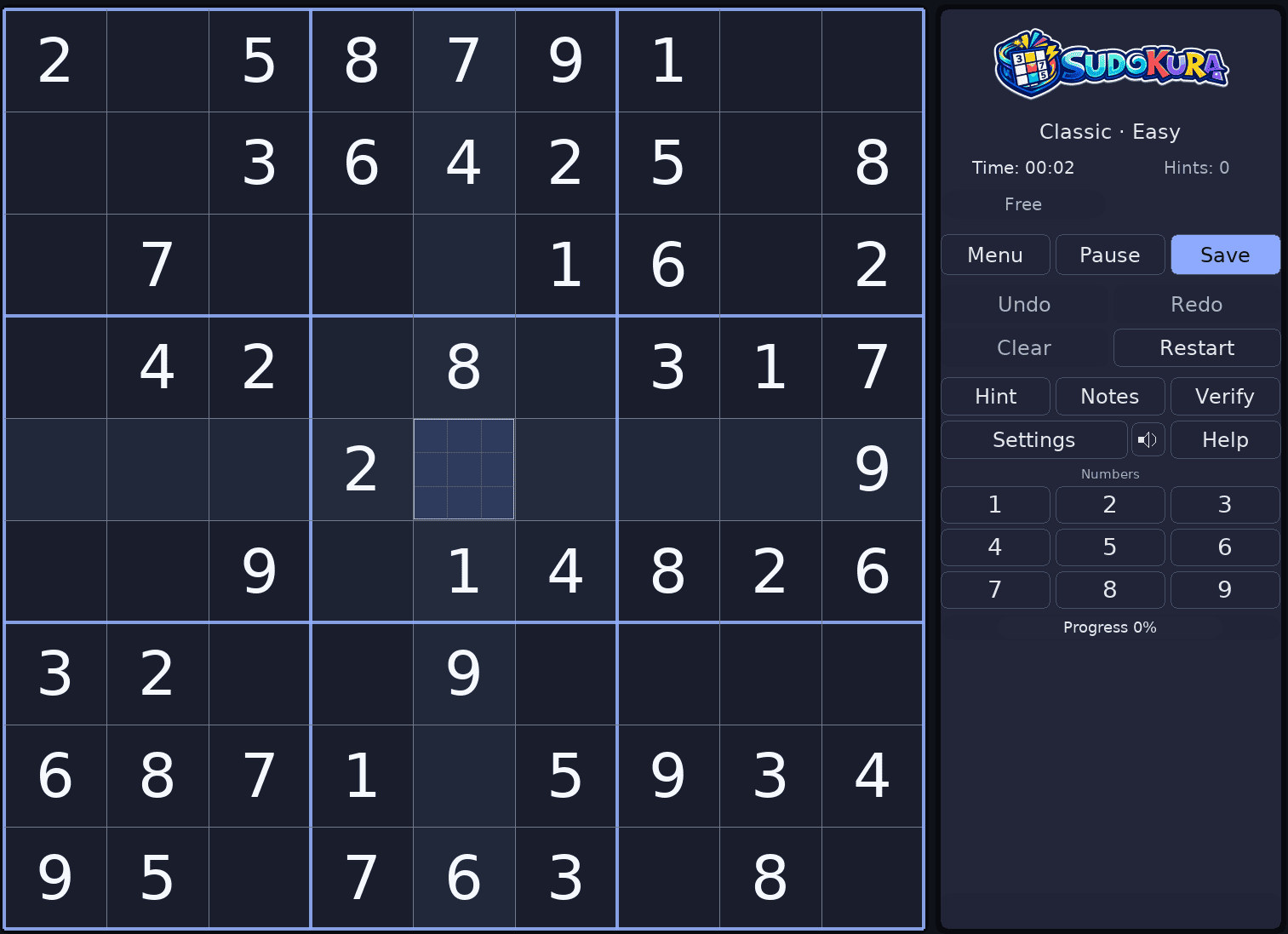 Sudokura screenshot