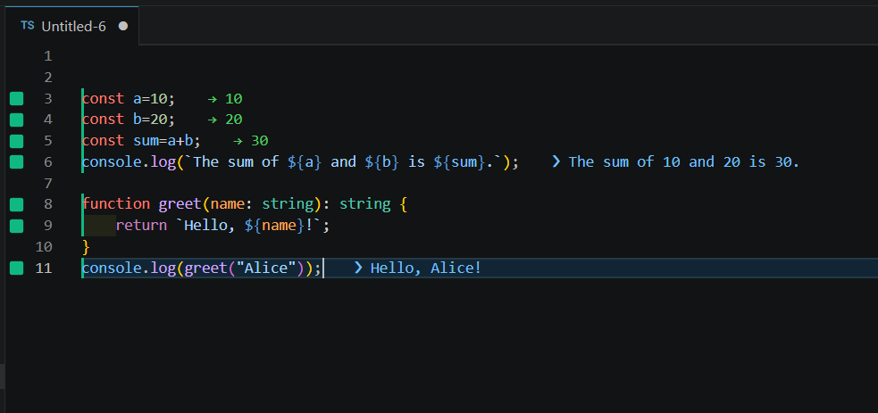 Inline evaluation, markers, and sparklines