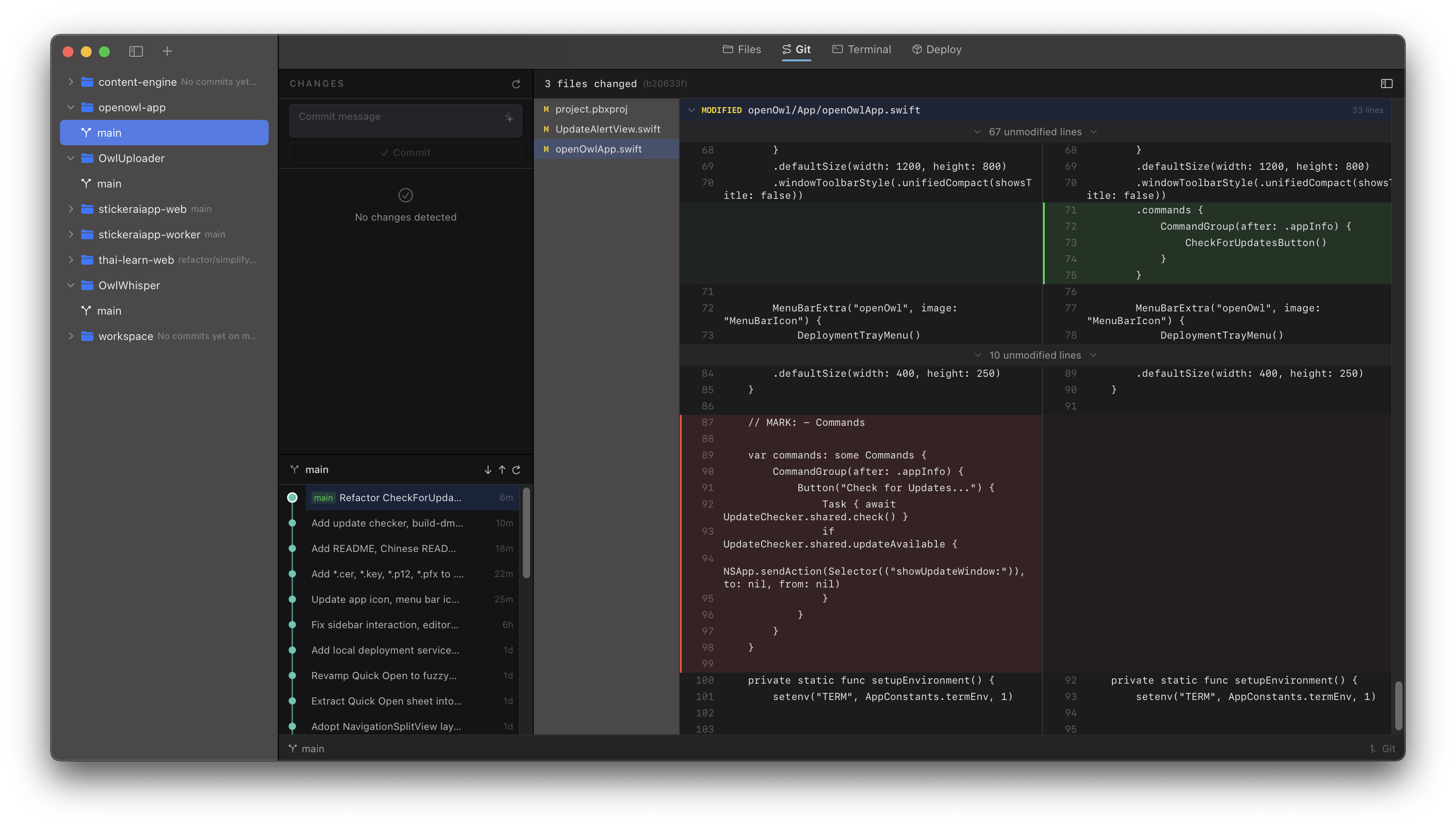 Git Changes