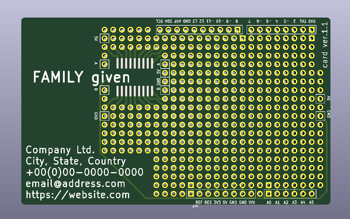Namecard, from the project README