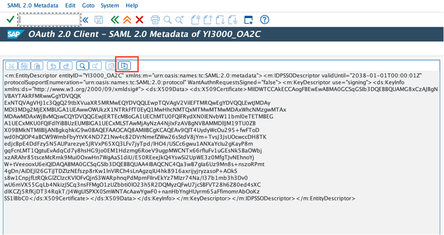 SAML Metadata