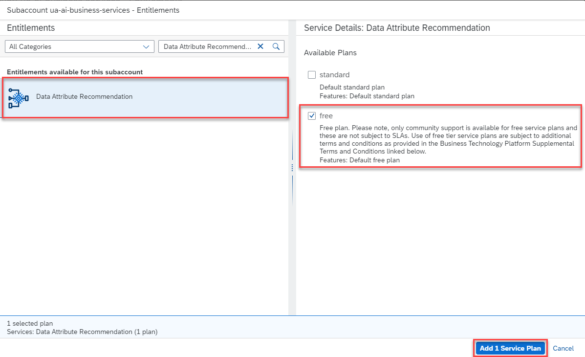 Add Service Plan