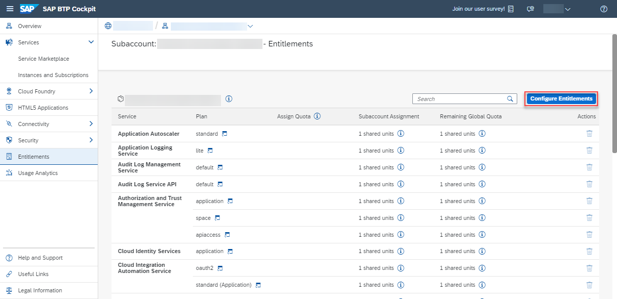 Configure Entitlements