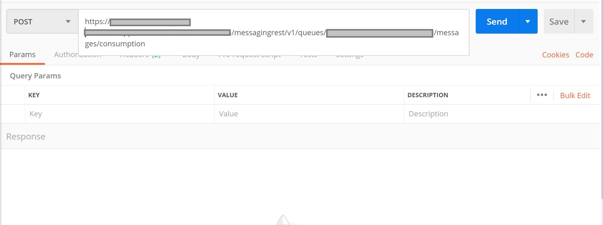 postman header for publishing message