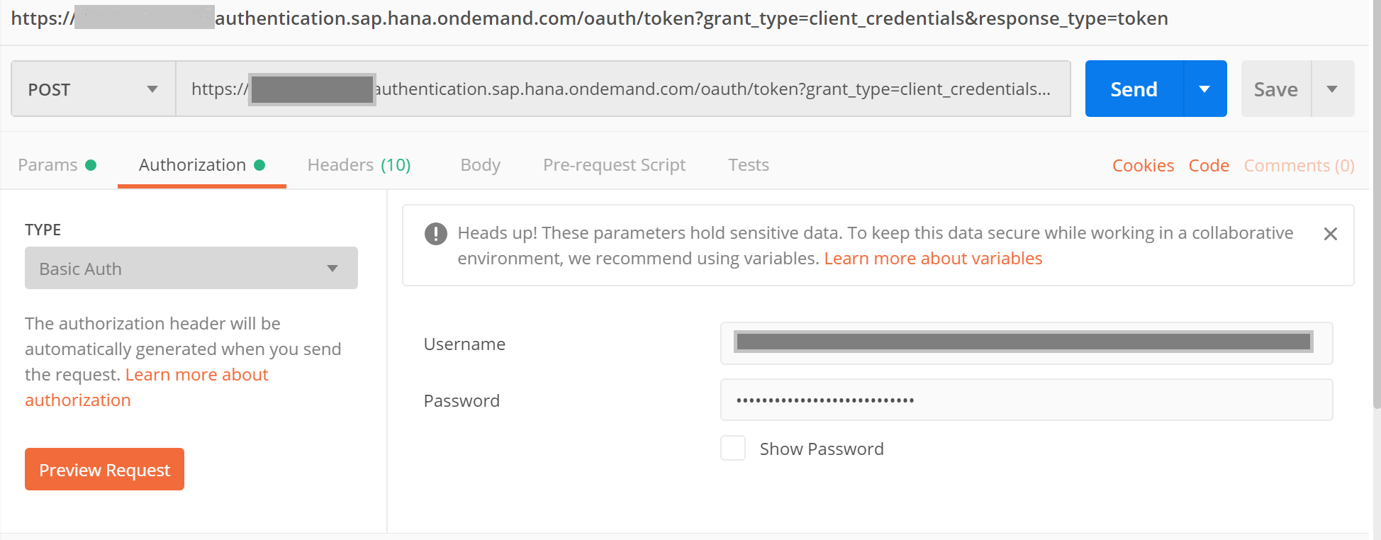 postman authorization