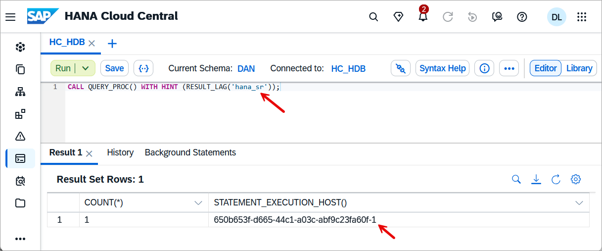 Call QUERY_PROC