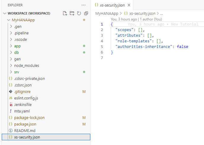 Basic xs-security.json