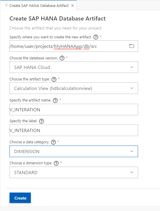 Create calculation view