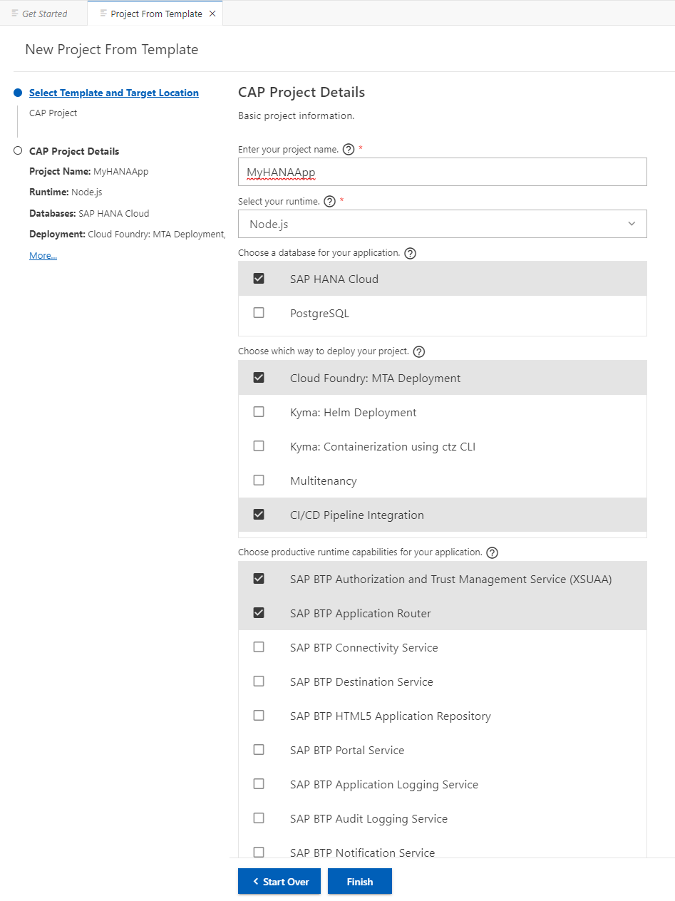 New CAP Project Details