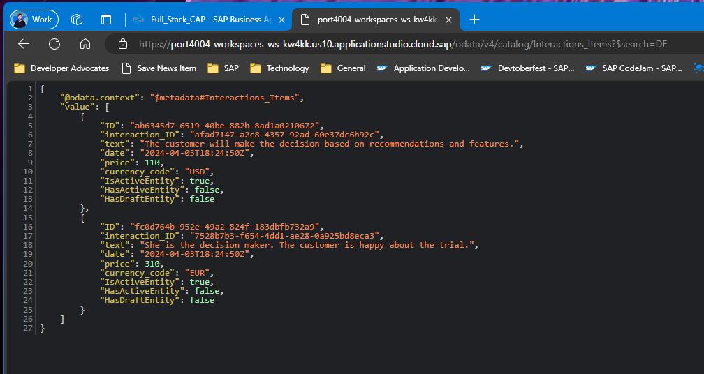 Play with the OData Service