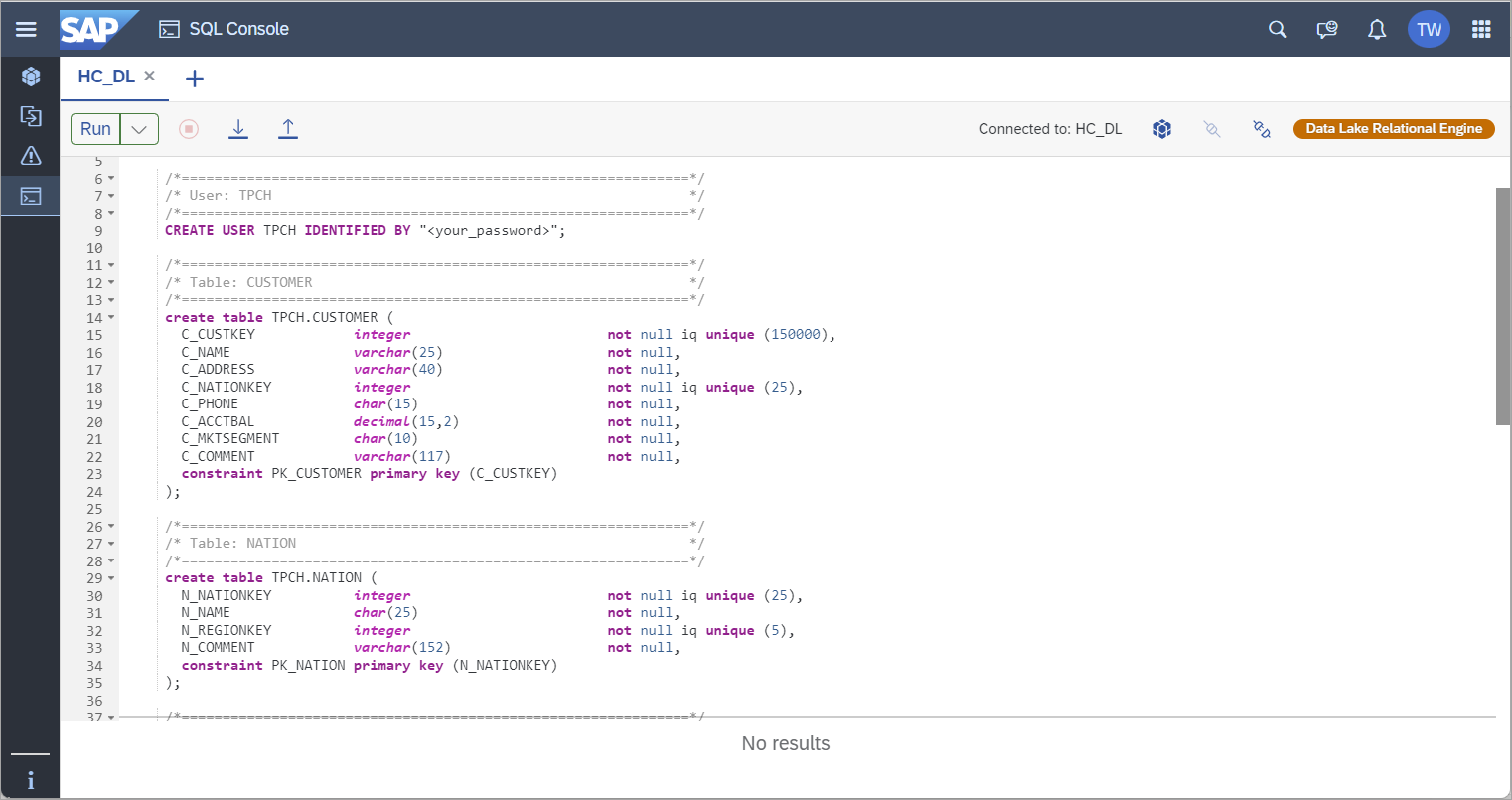 Create Tables