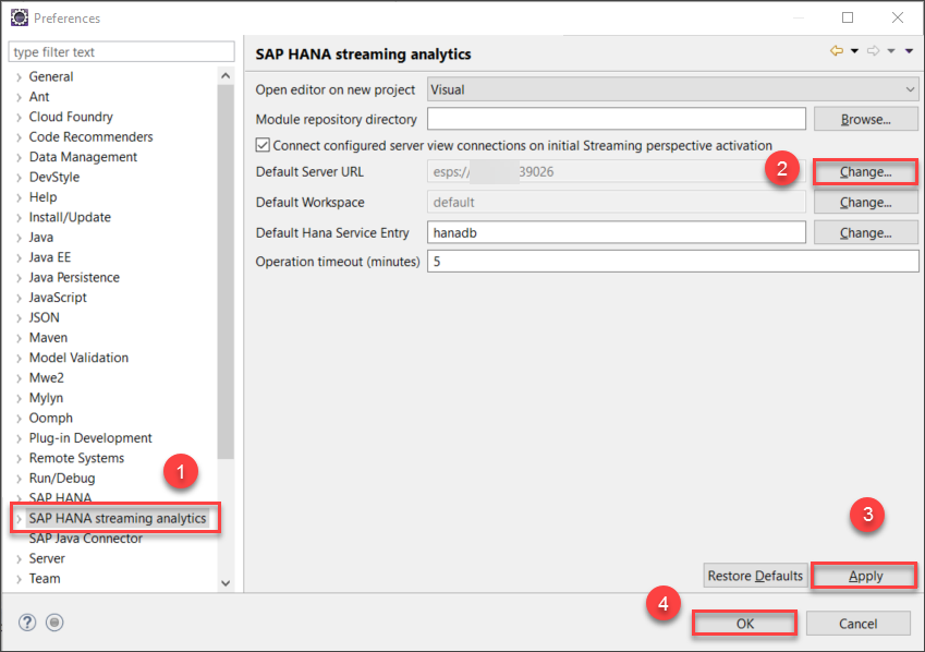 Setting Default URL Preferences