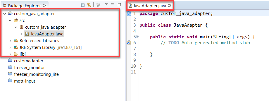 Java Adapter Ready to Develop