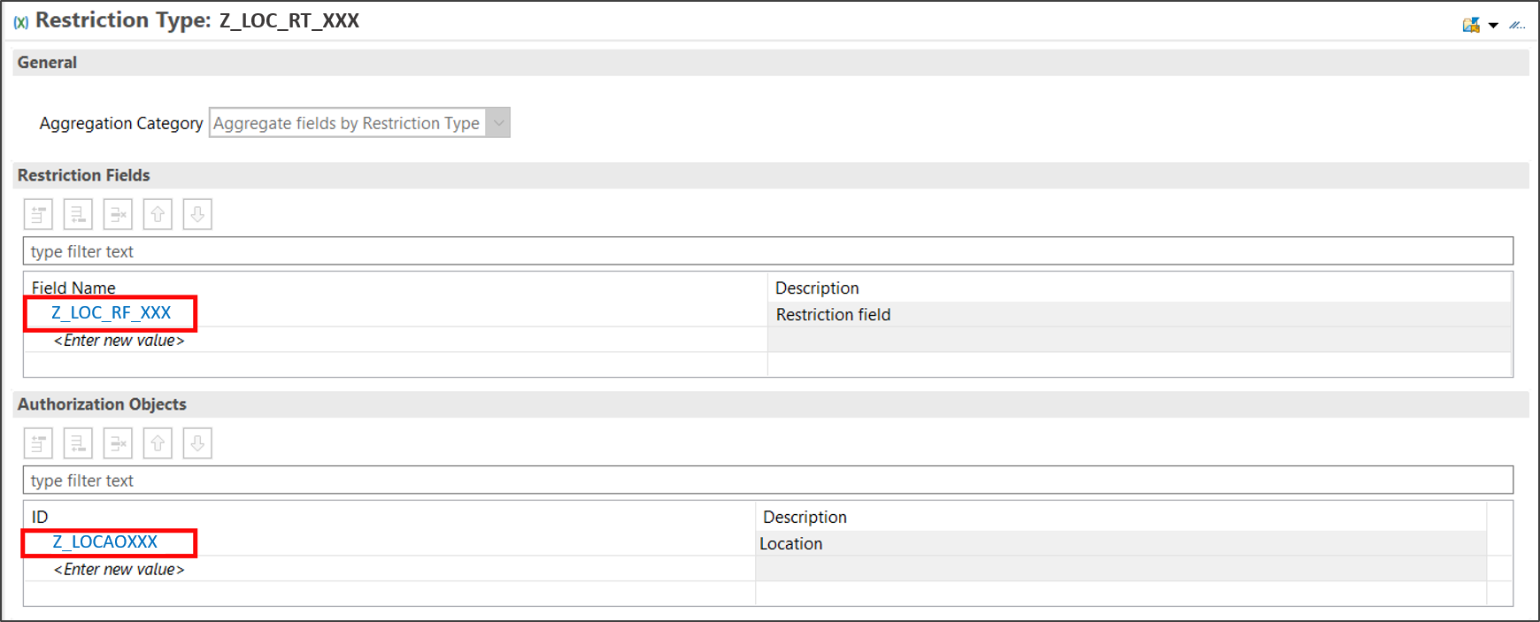 Create restriction field and restriction type