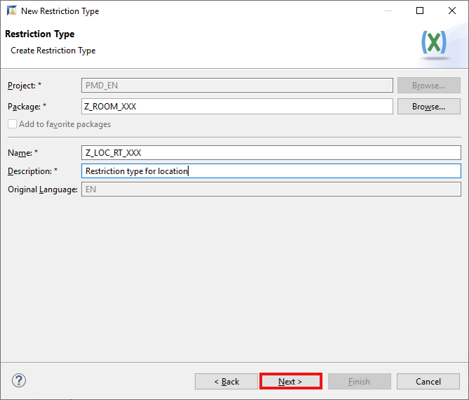 Create restriction field and restriction type