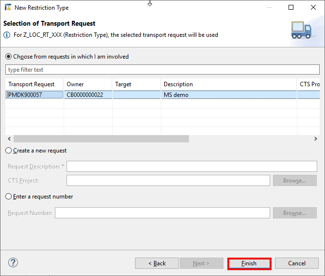 Create restriction field and restriction type