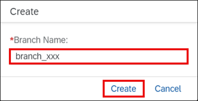 Create new branch