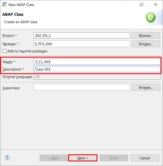 Create ABAP class